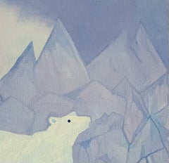 Marshmallow Bear -  Figurative Animal Oil Painting, Magical Realism