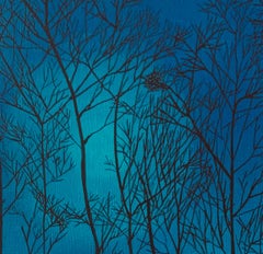 MISTLETOE - Pittura ad olio contemporanea di natura figurativa, realismo magico