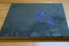 Nicobar Pigeon And Two Crows -Contemporary Figurative Animals Oil Painting, Bird