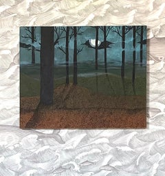 Oko - Pittura ad olio figurativa contemporanea d'atmosfera, realismo magico