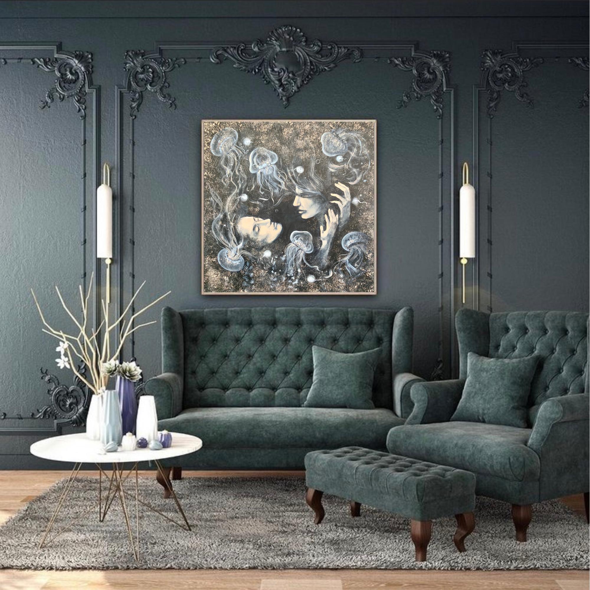 Depths of Love. Originalgemälde von Aleksandra Jagoda im Angebot 3
