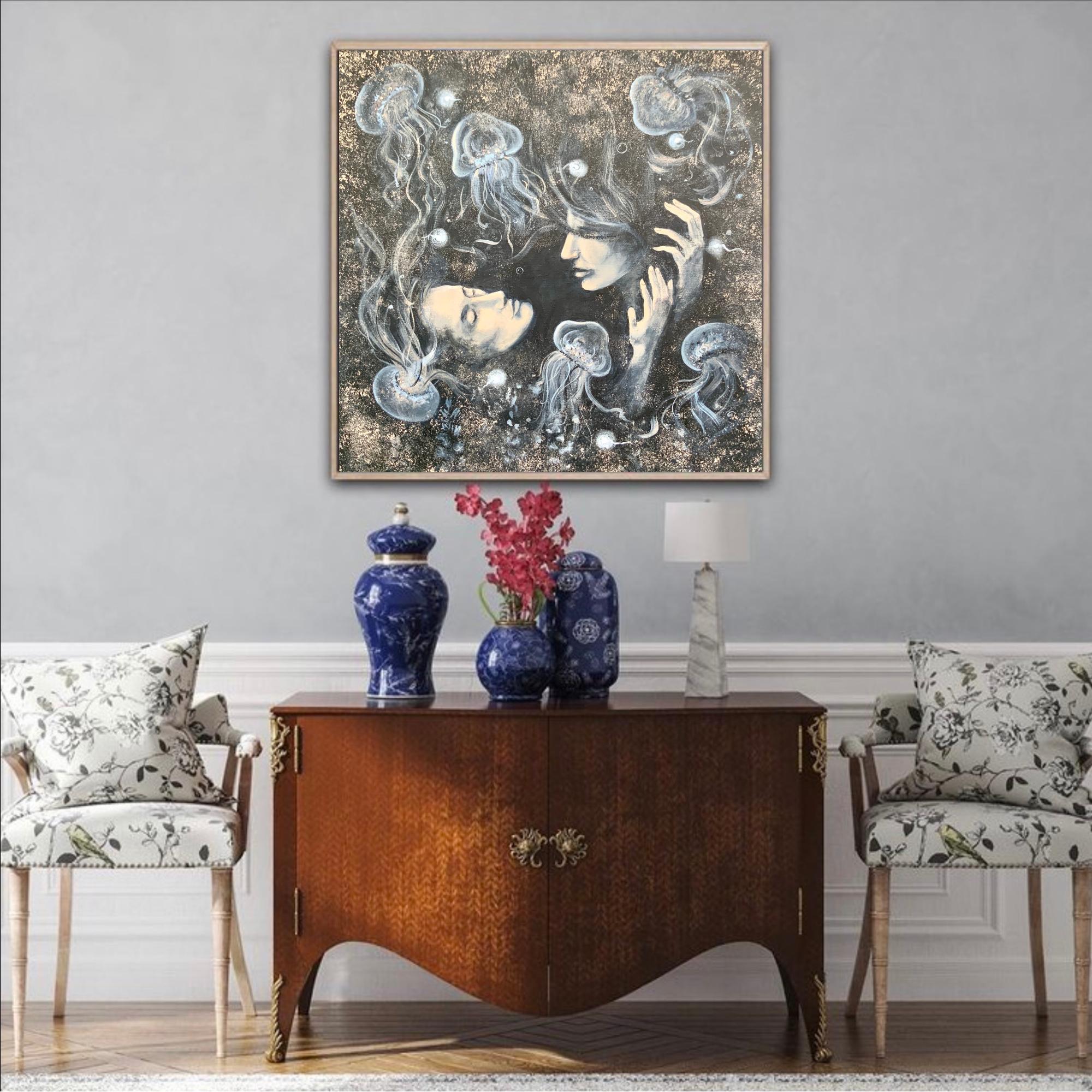 Depths of Love. Originalgemälde von Aleksandra Jagoda im Angebot 5