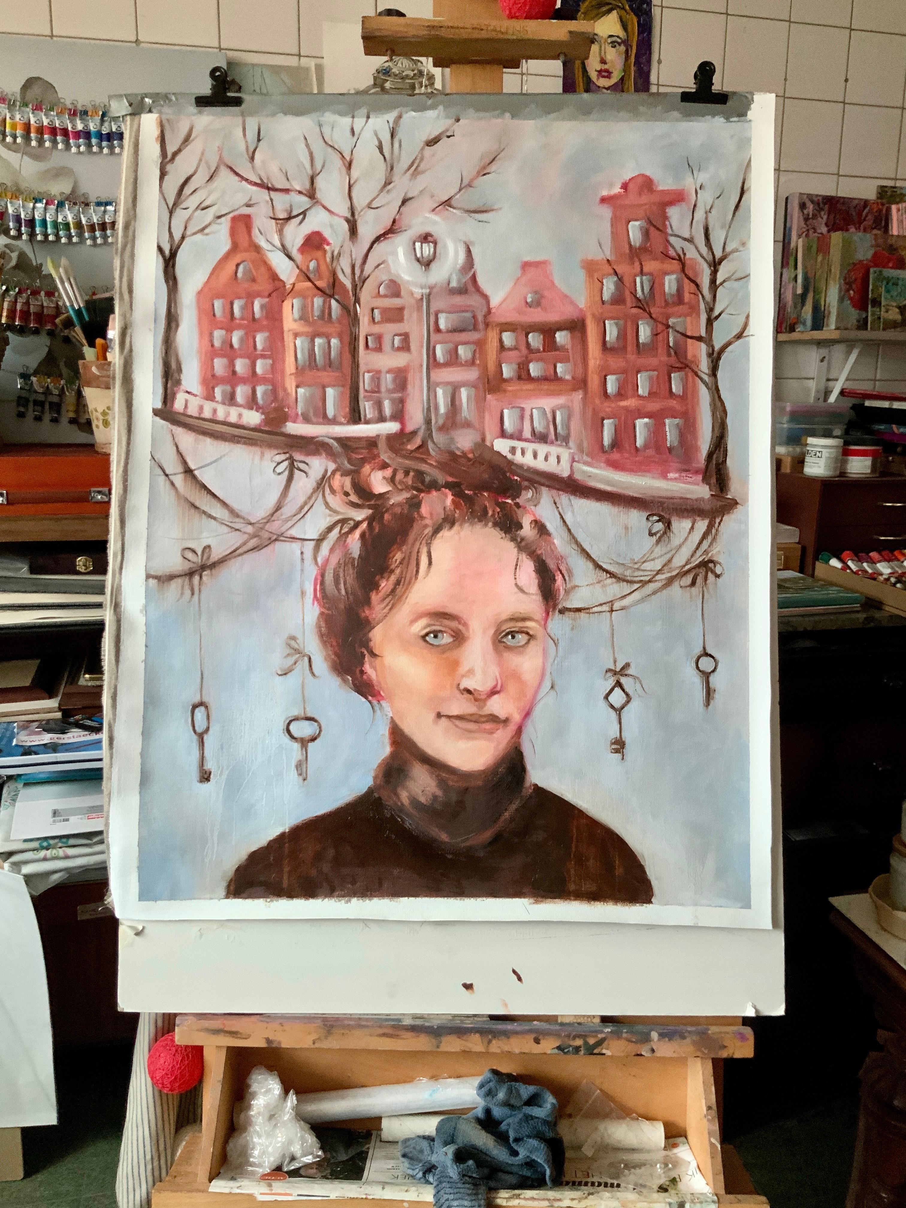 Keys to the City, original painting by Aleksandra Jagoda For Sale 4