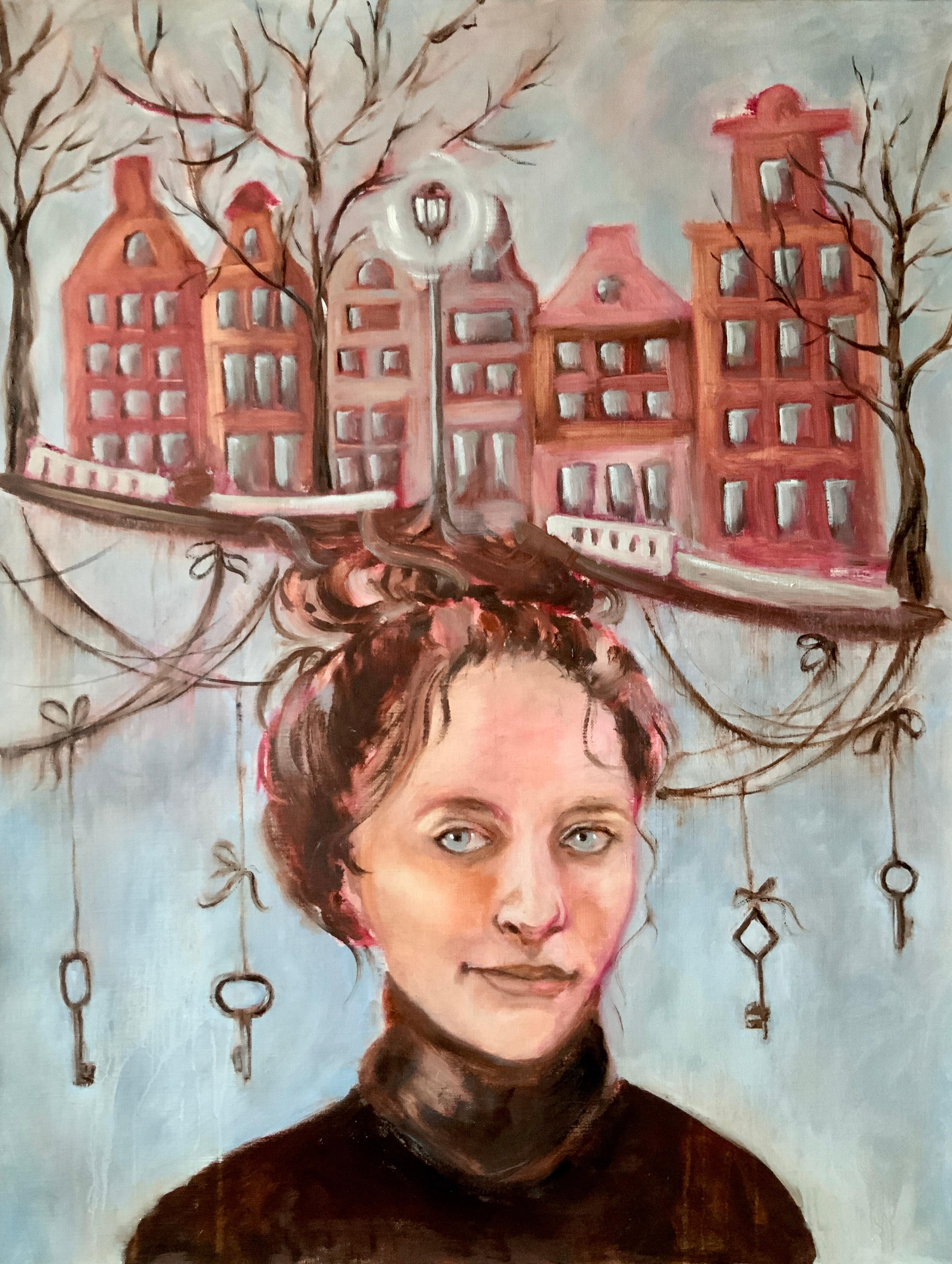 Keys to the City, original painting by Aleksandra Jagoda