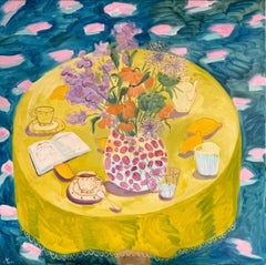 Eine Tasse Kaffee, 100x100cm, Acryl auf Leinwand