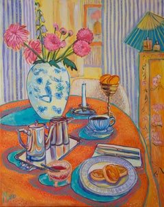 Breakfast with cheese cakes, 100x80cm