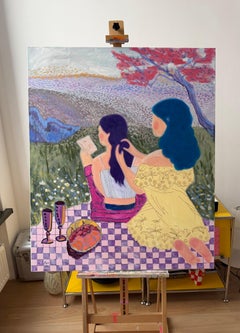 „Girlfriends“, 120 × 100 cm, Acryl auf Leinwand