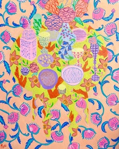 Motivos indios,  90x70cm, acrílico sobre lienzo