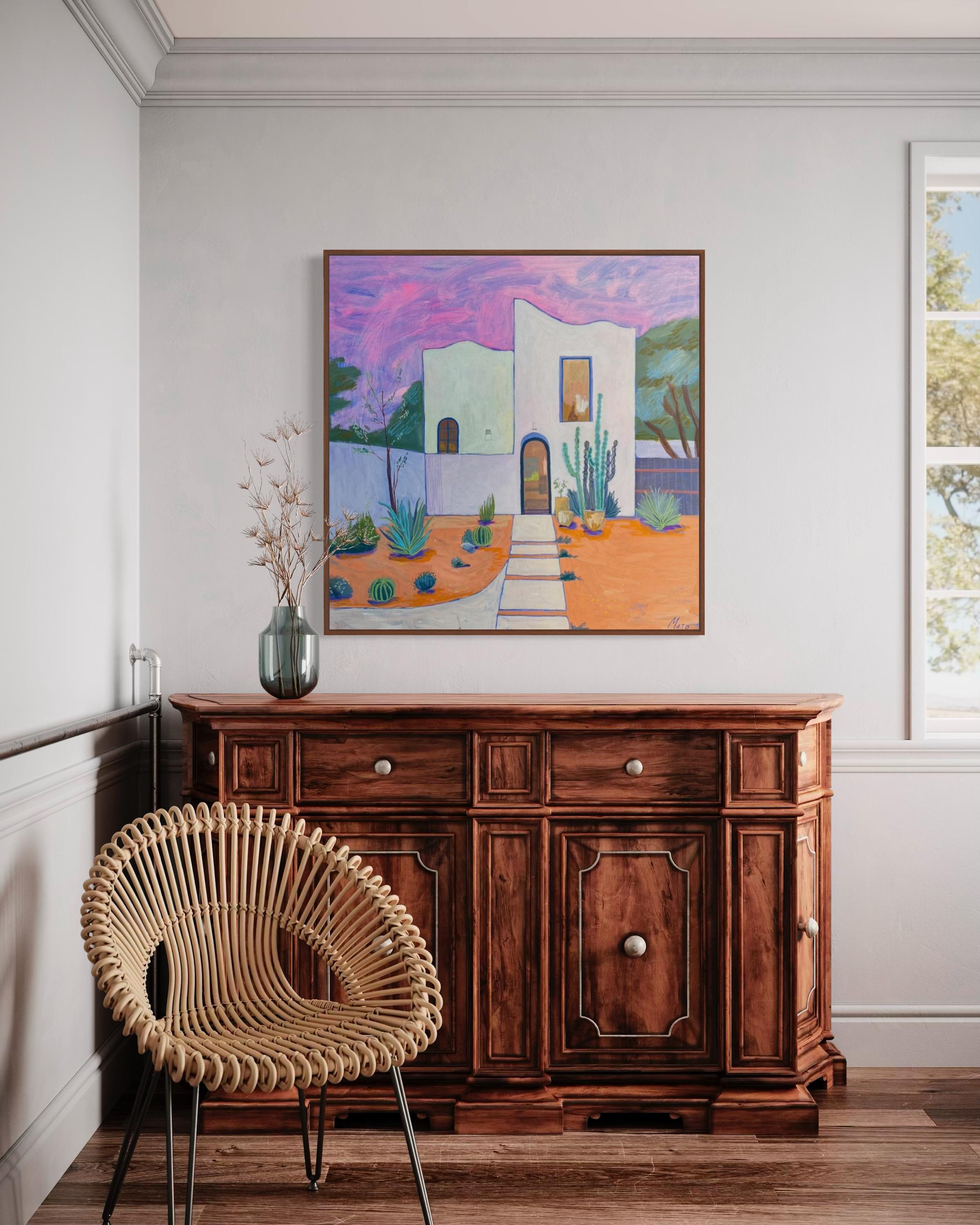 Marbella, 100x100cm, acrylic on canvas For Sale 1