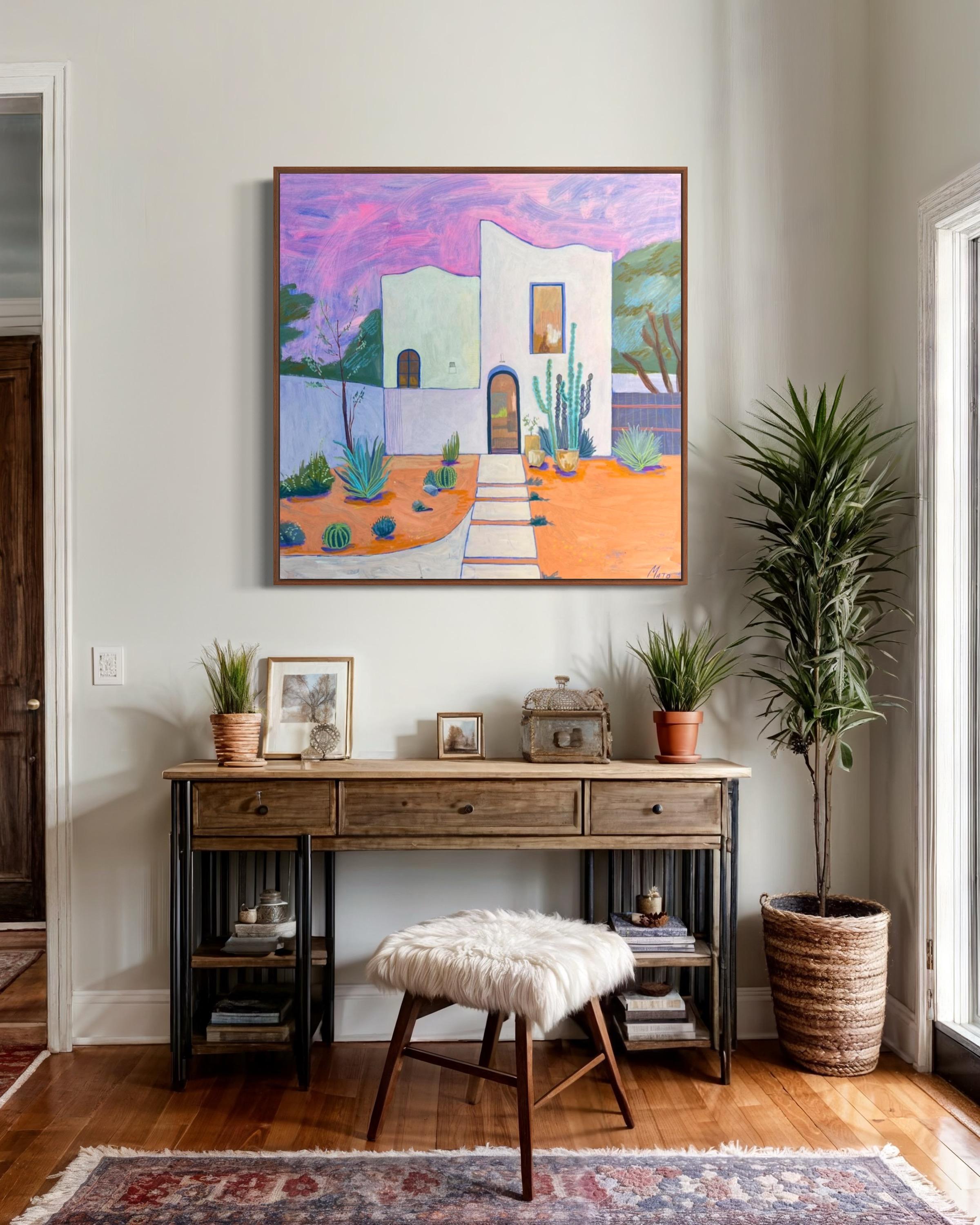 Marbella, 100x100cm, acrylic on canvas For Sale 2