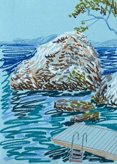 Mar , 40x30cm, papel/ pastel