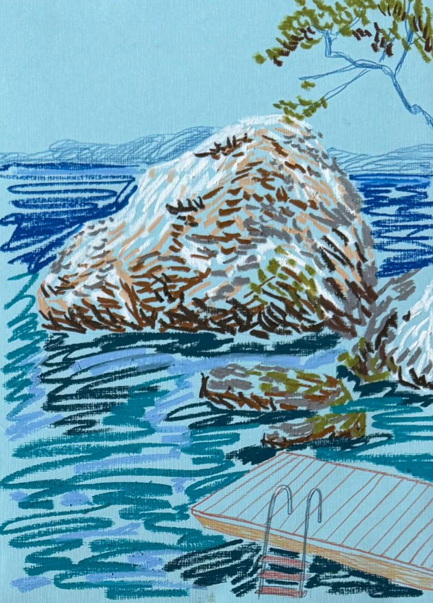 Sea , 40x30cm, paper/ pastel