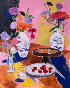 still life with flowers, 100x80cm