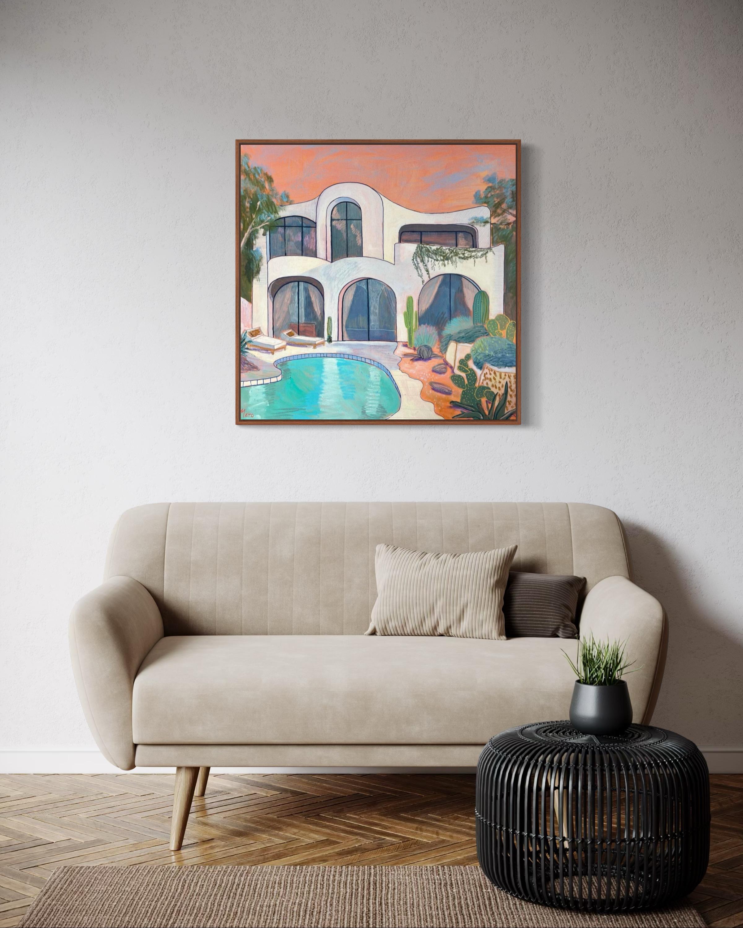 Summer, 80x80cm, acrylic on canvas For Sale 4