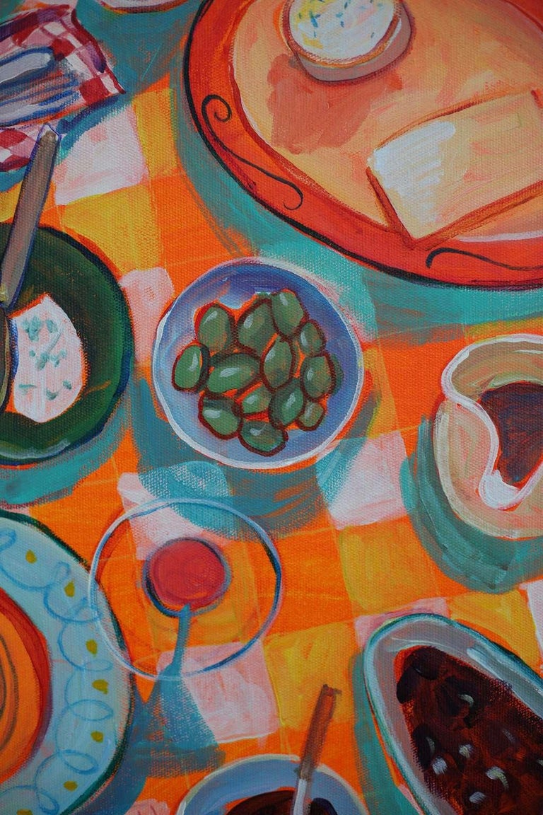 Summer dinner - Contemporary Painting by Aleksandra Mato