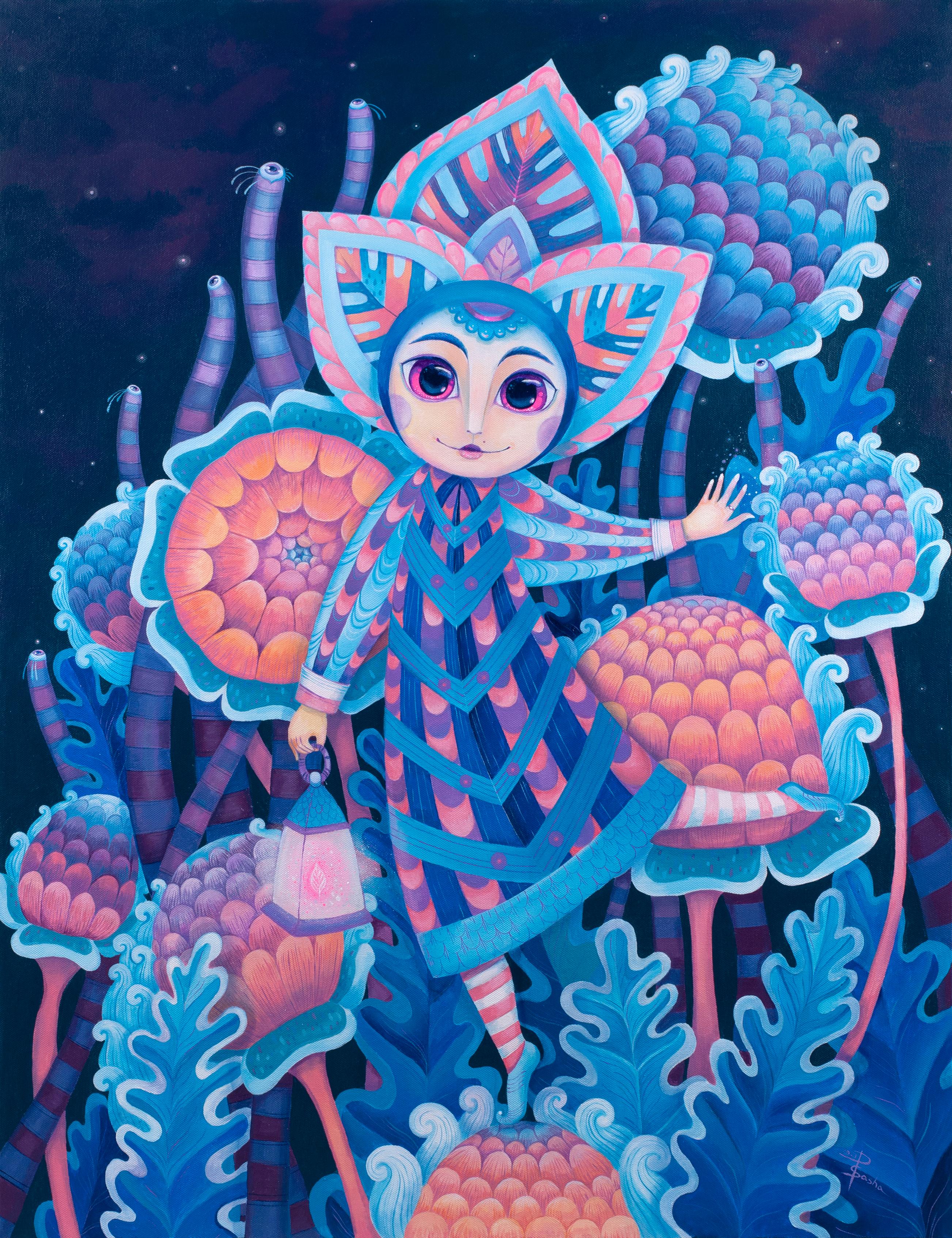 Aleksandra Paranchenko  Animal Painting – Blüte des Nachtgeistes