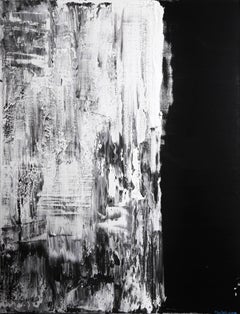 Untitled, Black and White Abstract Painting by Shatokhina