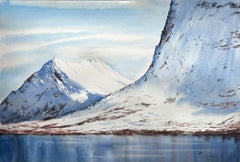 "Mountain Landscape", nature, blue, horizontal, seascape, alps, reflections