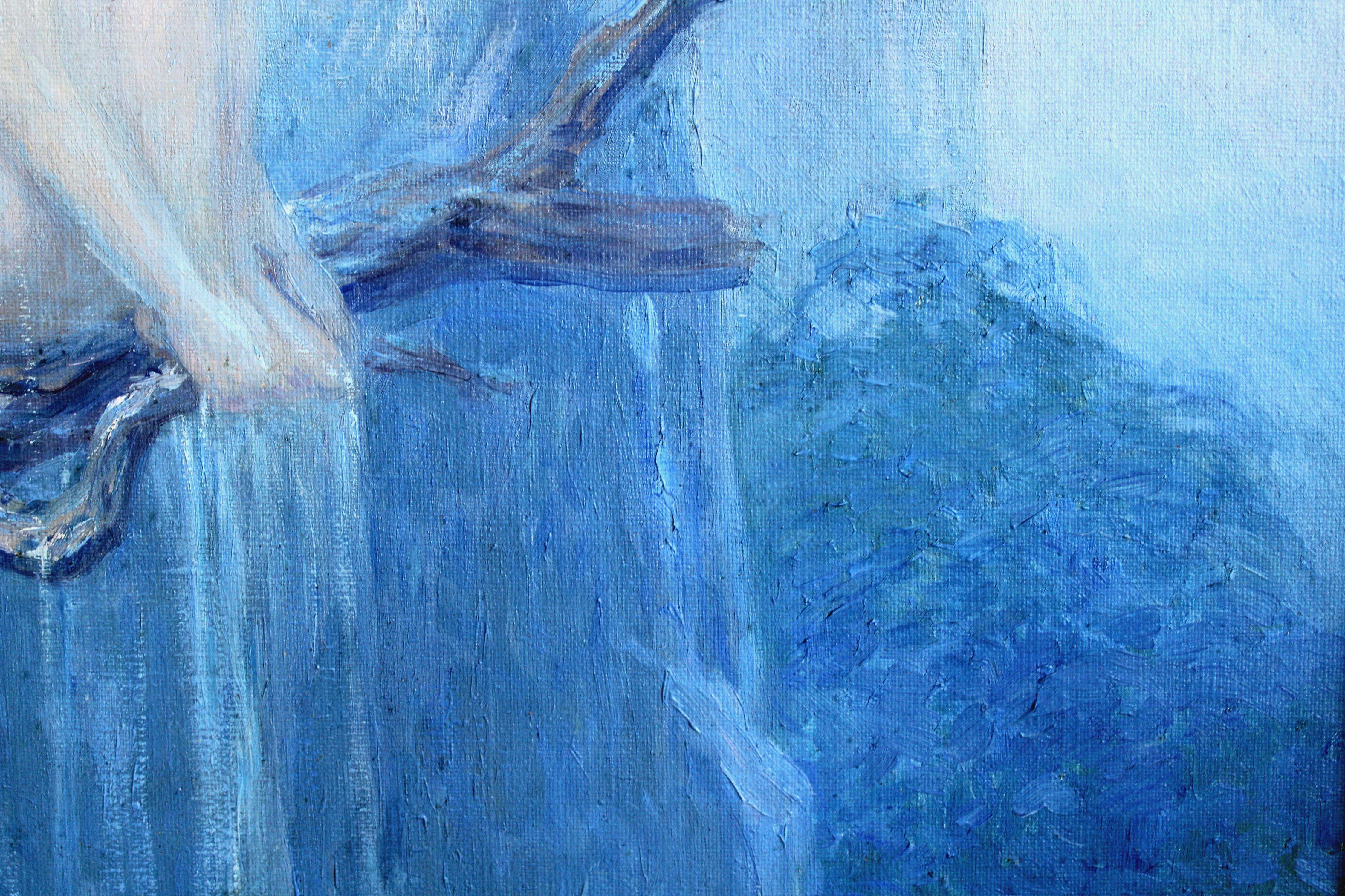 Sotto la cascata
Firmato in basso a sinistra
1927, tela, olio, 75 x 52 cm


