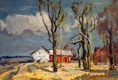 Vintage Landscape. 1964. Oil on cardboard, 48x70 cm