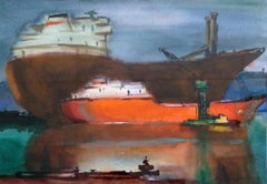 Red ship. 1962, watercolor on paper, 49x69 cm