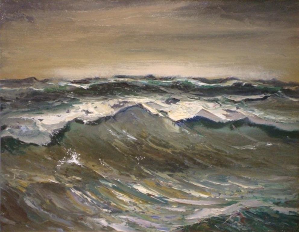 The sea. 1983. Öl auf Karton, 40x50 cm