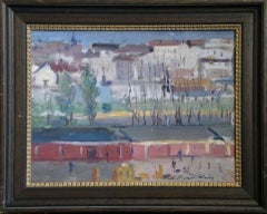 The street. 1960s. Oil on cardboard, 27x35, 5 cm