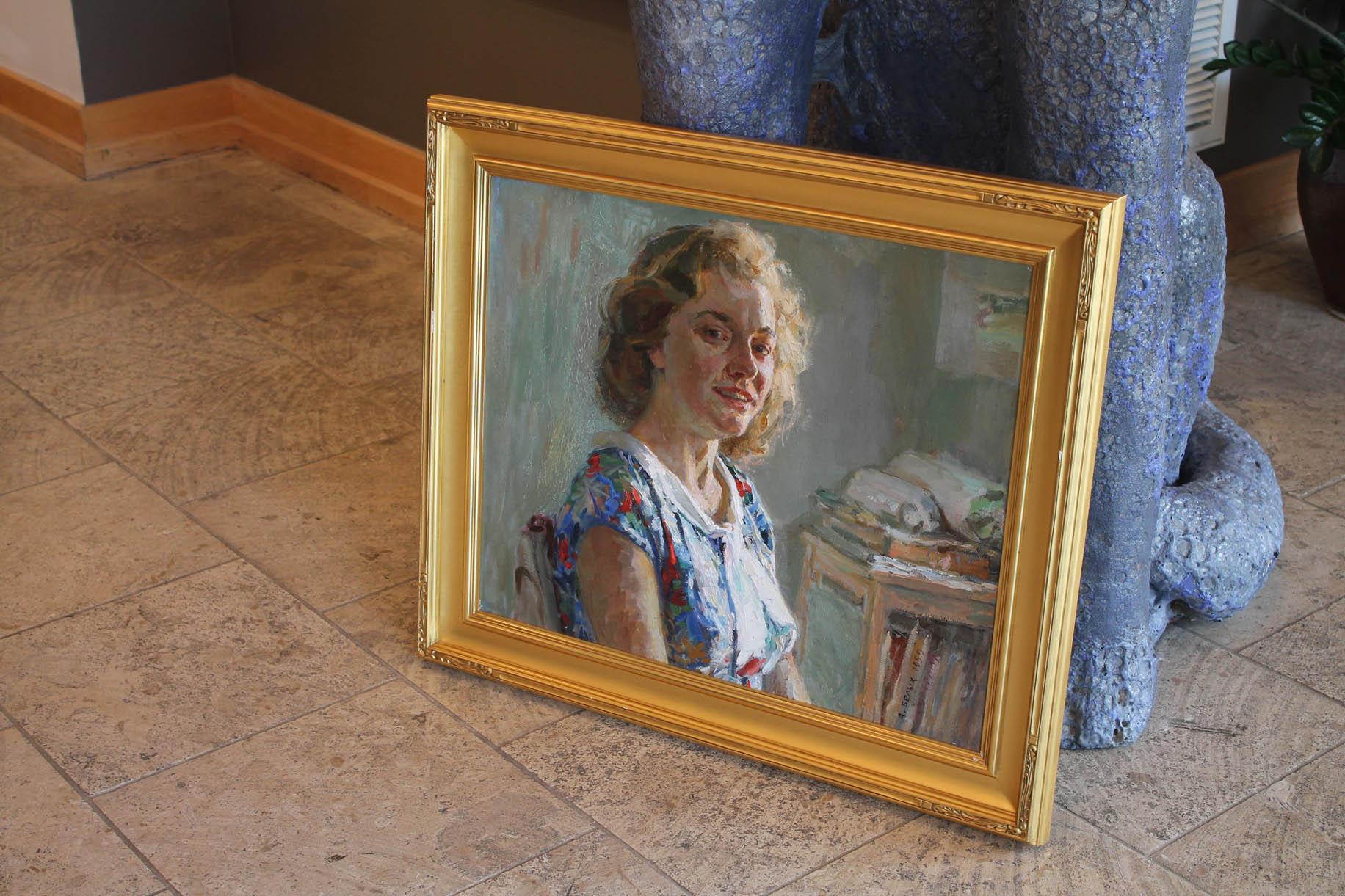 Porträt einer Ehefrau – Painting von Aleksei Belykh