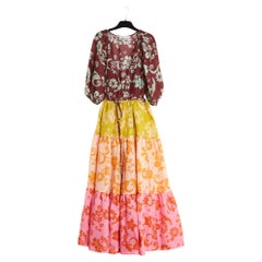Alemais Robe Volants FR40 Multicolor Luis Wrap Dress en ramio UK12 US10