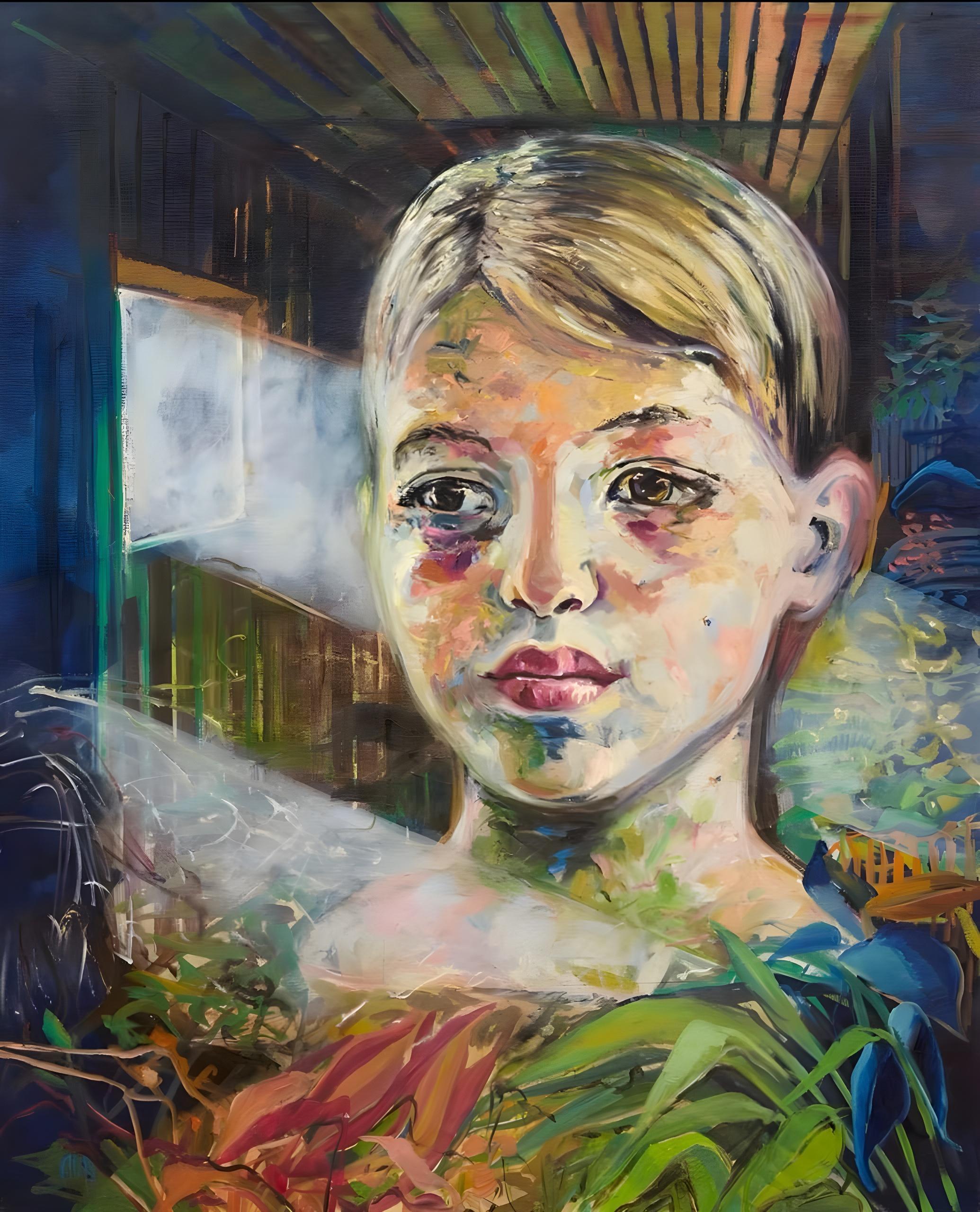 Journey to the Center of the Soul III: Figurative Oil Painting, 160x130cm, 2017