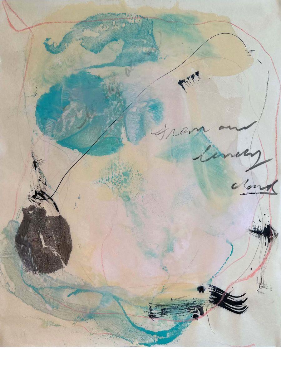 Alena Ahrens Abstract Painting – Von einer einsamen Wolke