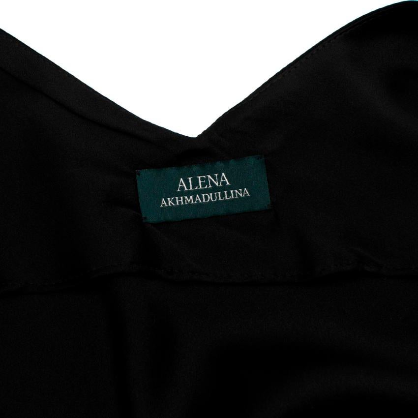 Alena Akhmadullina Black Embroidered Mesh Maxi Dress US6 1