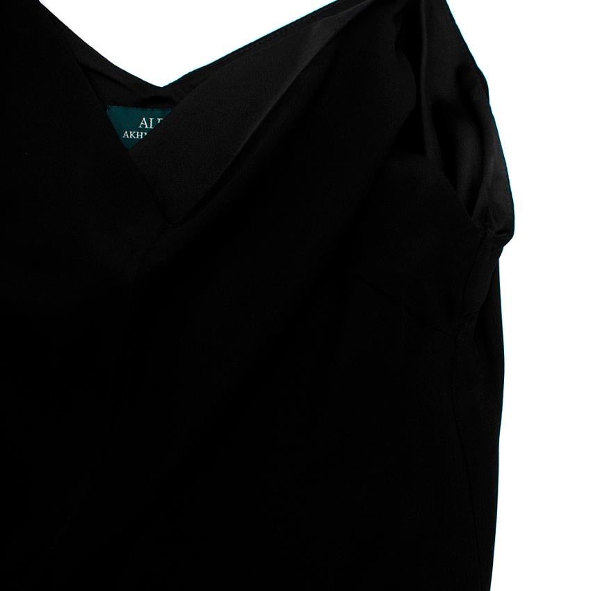Alena Akhmadullina Black Embroidered Mesh Maxi Dress US6 2