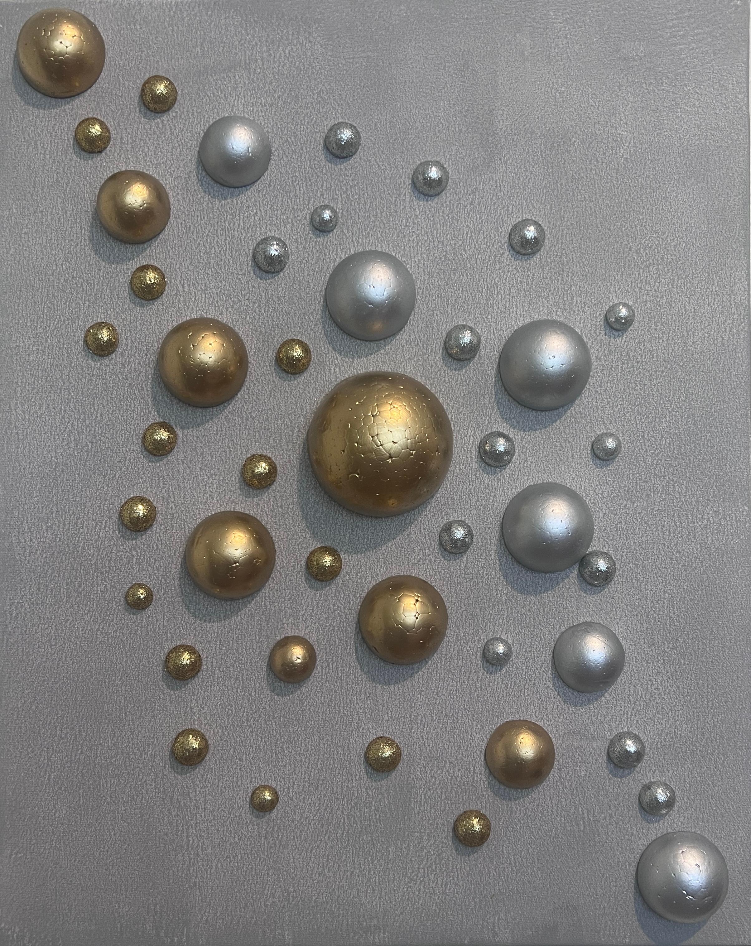 Esferas del Silencio
Pintura original abstracta en 3D de Alena Kalen
Tamaño: 20" x 16"  Técnica: Acrílico y técnica mixta sobre lienzo  Sin enmarcar

Esta pintura abstracta 3D original en acrílico y técnica mixta sobre lienzo, única en su género,