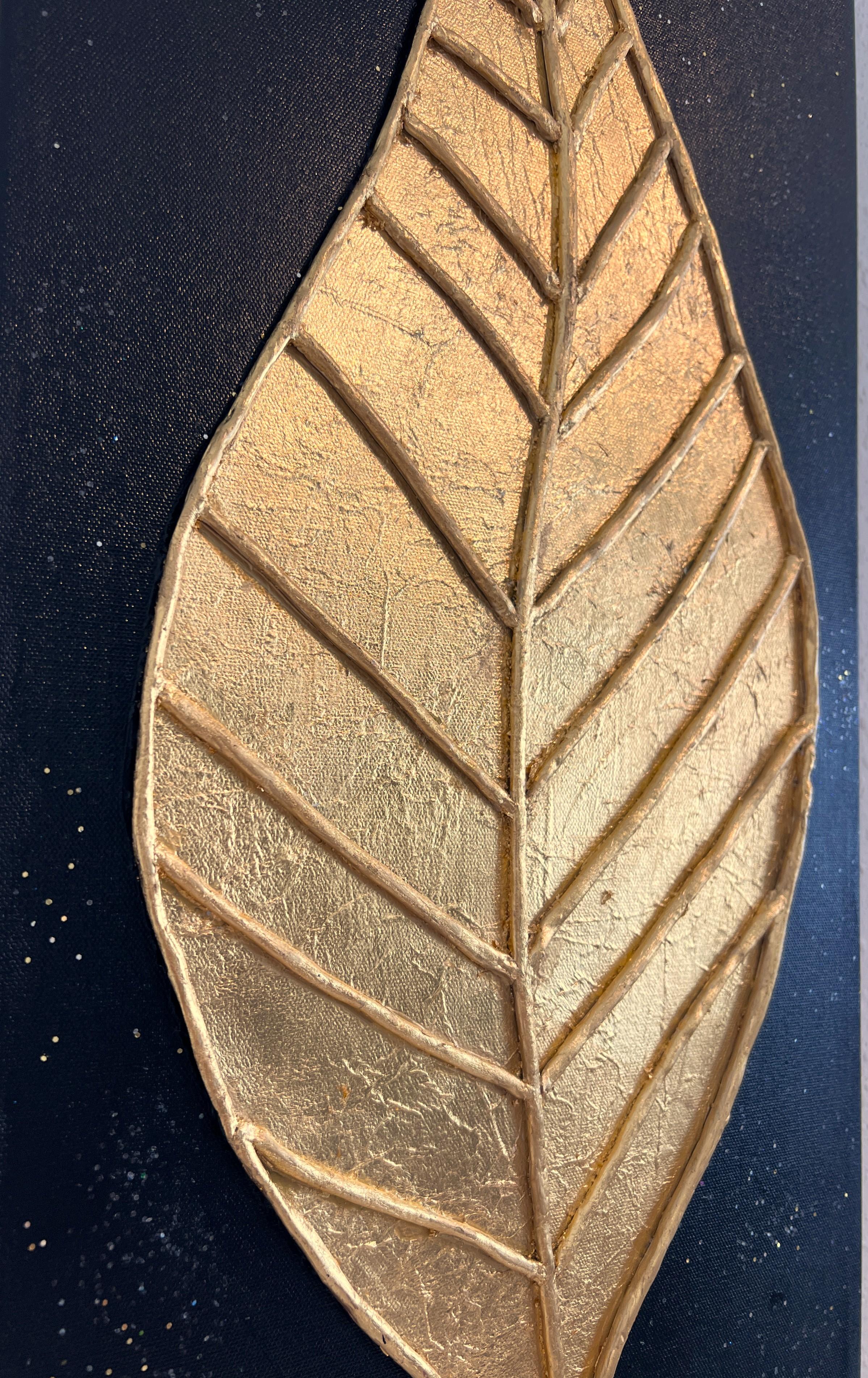 Arte original en pan de oro sobre lienzo - 