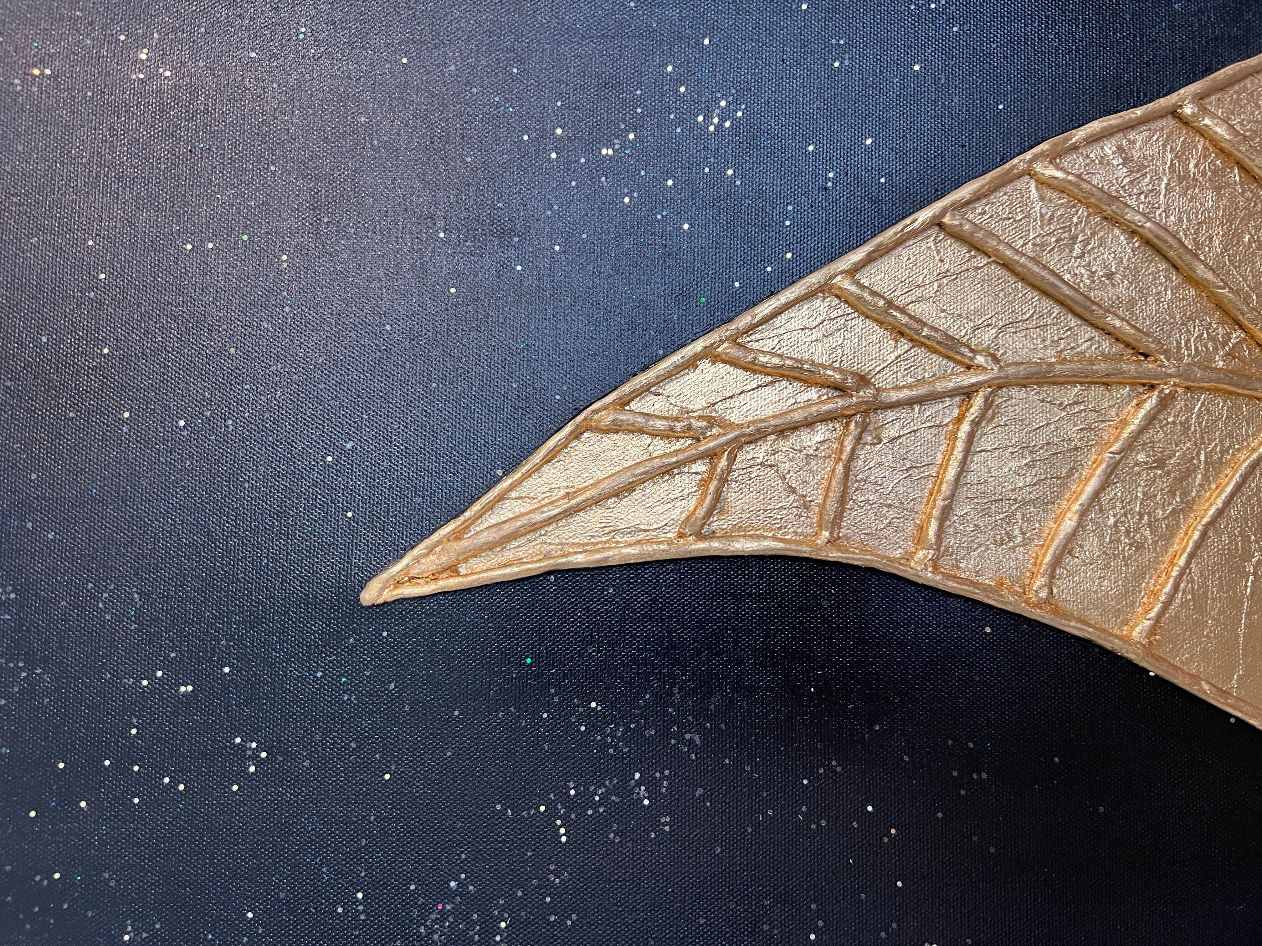 Arte original en pan de oro sobre lienzo - 