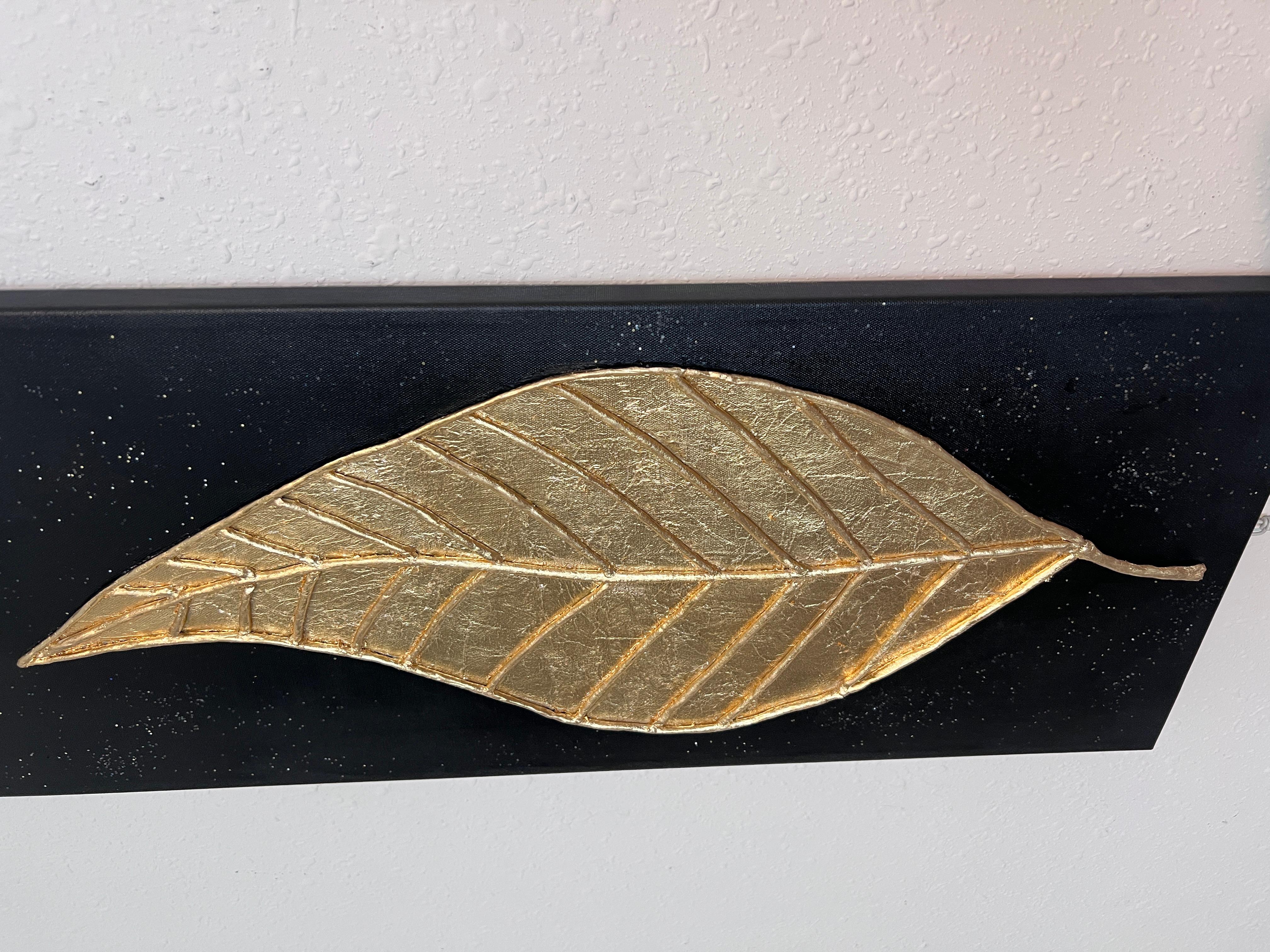 Arte original en pan de oro sobre lienzo - 