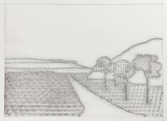Landschaft, Moderne Kaltnadel mit Prägung von Alena Kučerová