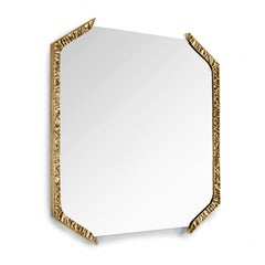 Miroir carré Alentejo, laiton coulé, InsidherLand de Joana Santos Barbosa