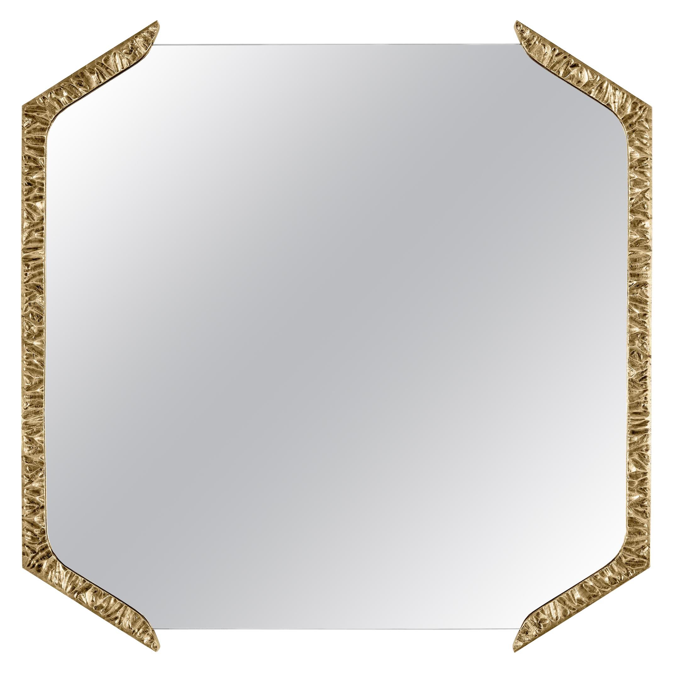 Alentejo Square Mirror, Cast Brass, InsidherLand by Joana Santos Barbosa
