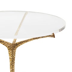 Nature inspired acrylic cast brass Alentejo medium coffee table by InsidherLand