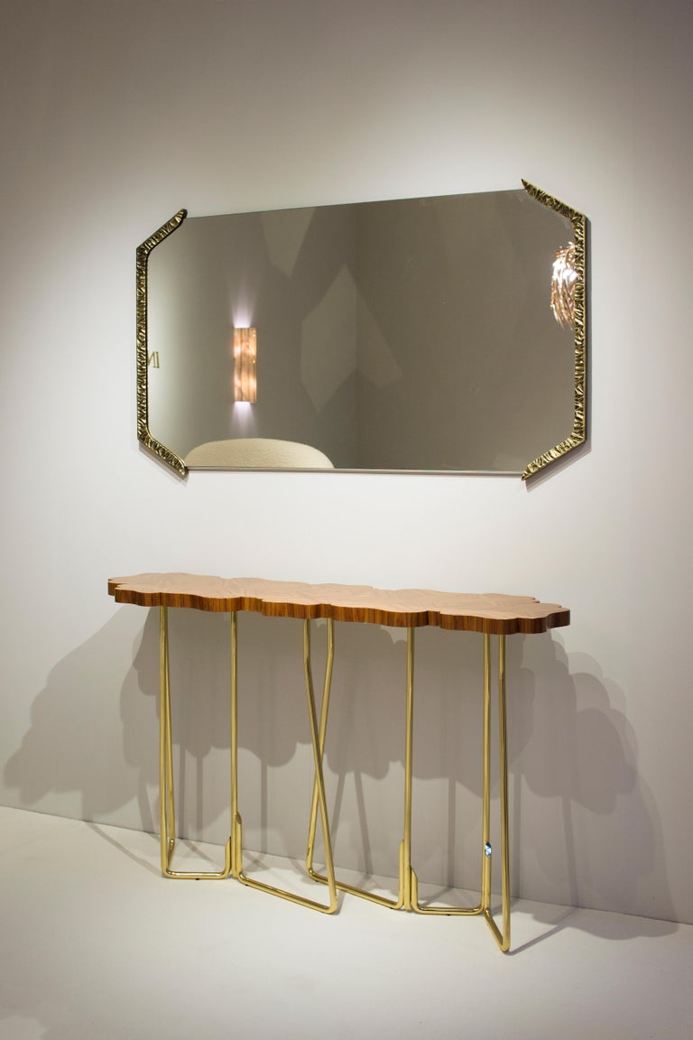 Alentejo Rectangular Mirror, Cast Brass, InsidherLand by Joana Santos Barbosa In New Condition For Sale In Maia, Porto