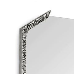 Nature inspired patinated nickel Alentejo rectangular mirror by InsidherLand