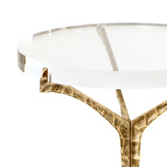 Nature inspired acrylic patinated cast brass Alentejo side table by InsidherLand