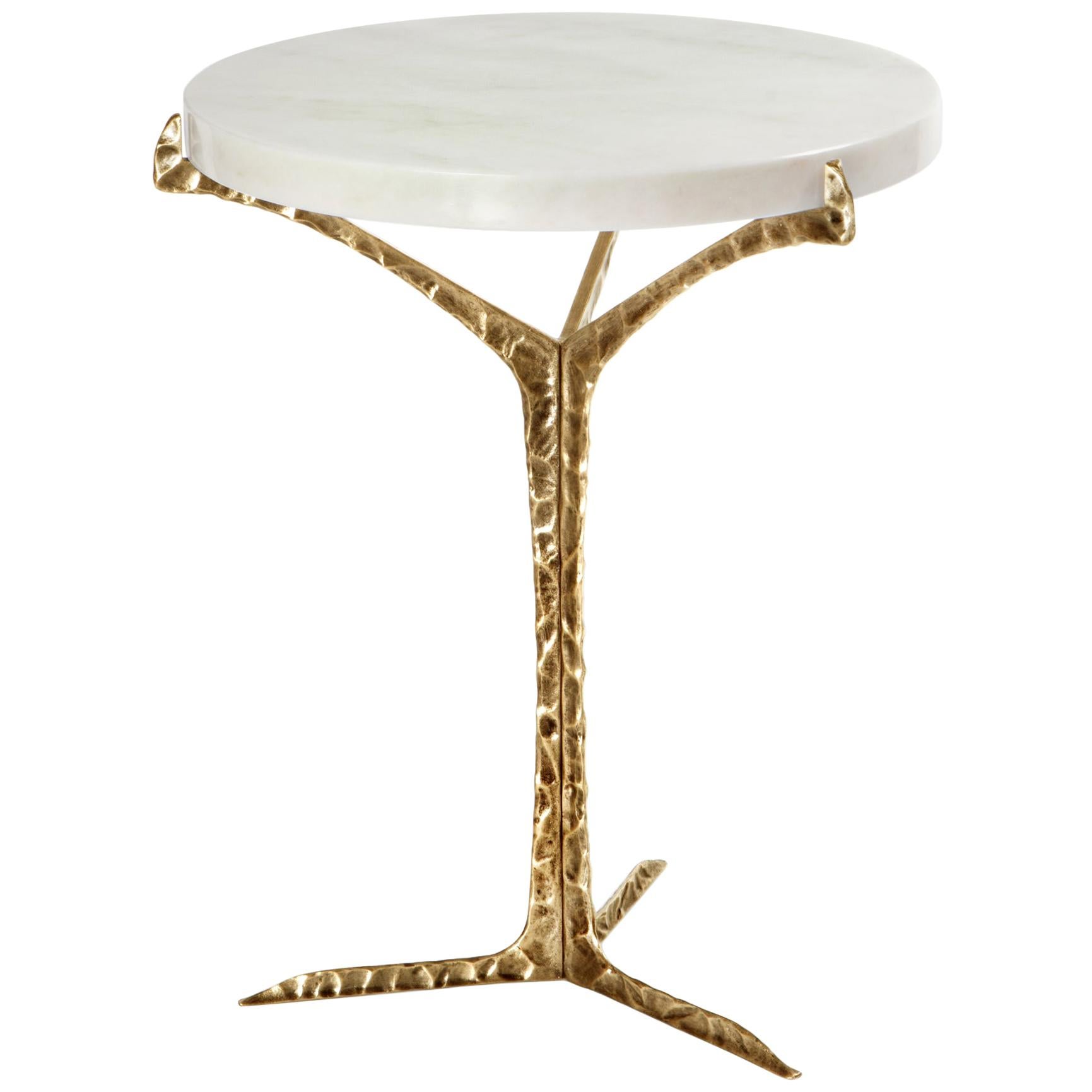 Alentejo Side Table, Brass Estremoz Marble, InsidherLand by Joana Santos Barbosa