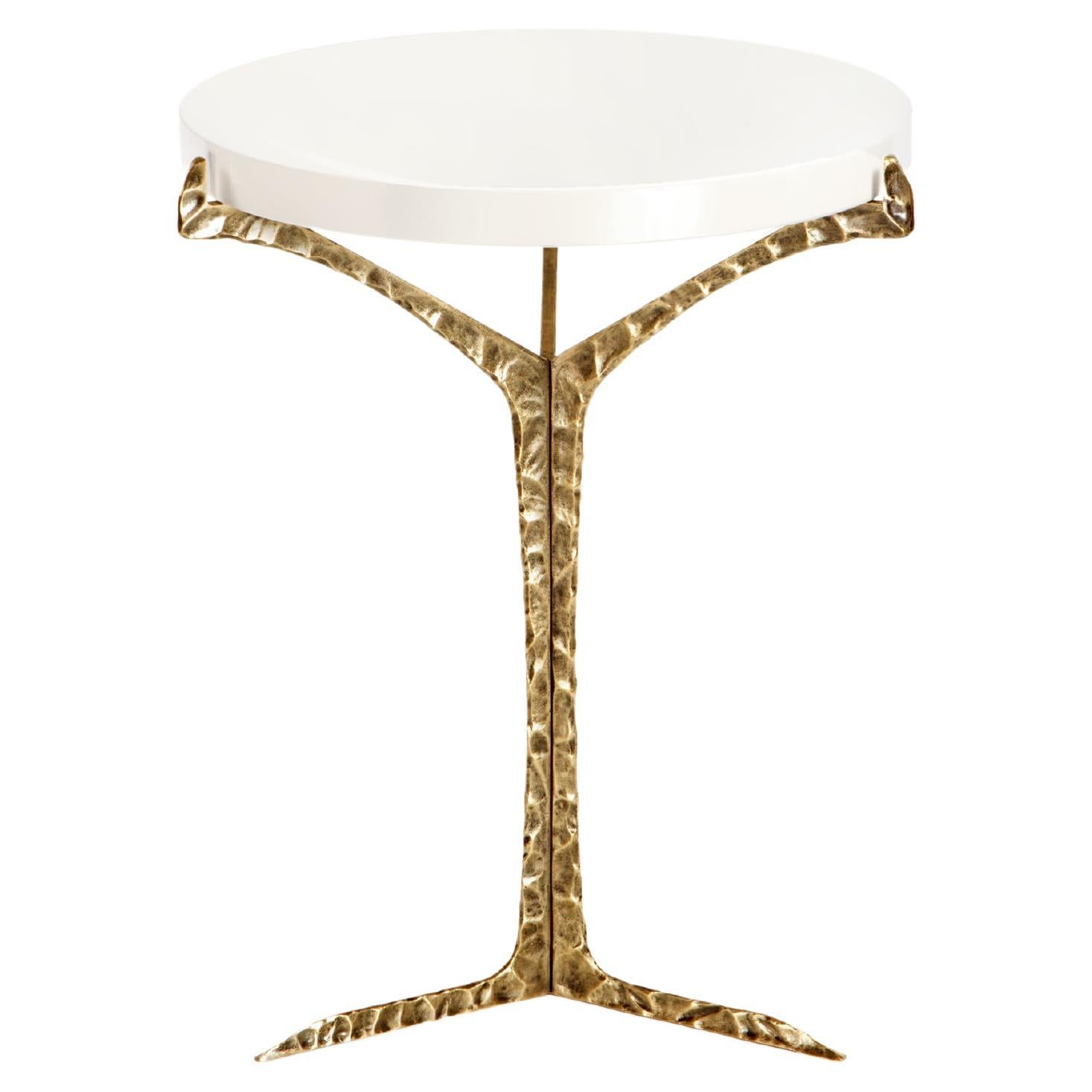 Alentejo Side Table, Lacquered & Brass, InsidherLand by Joana Santos Barbosa For Sale