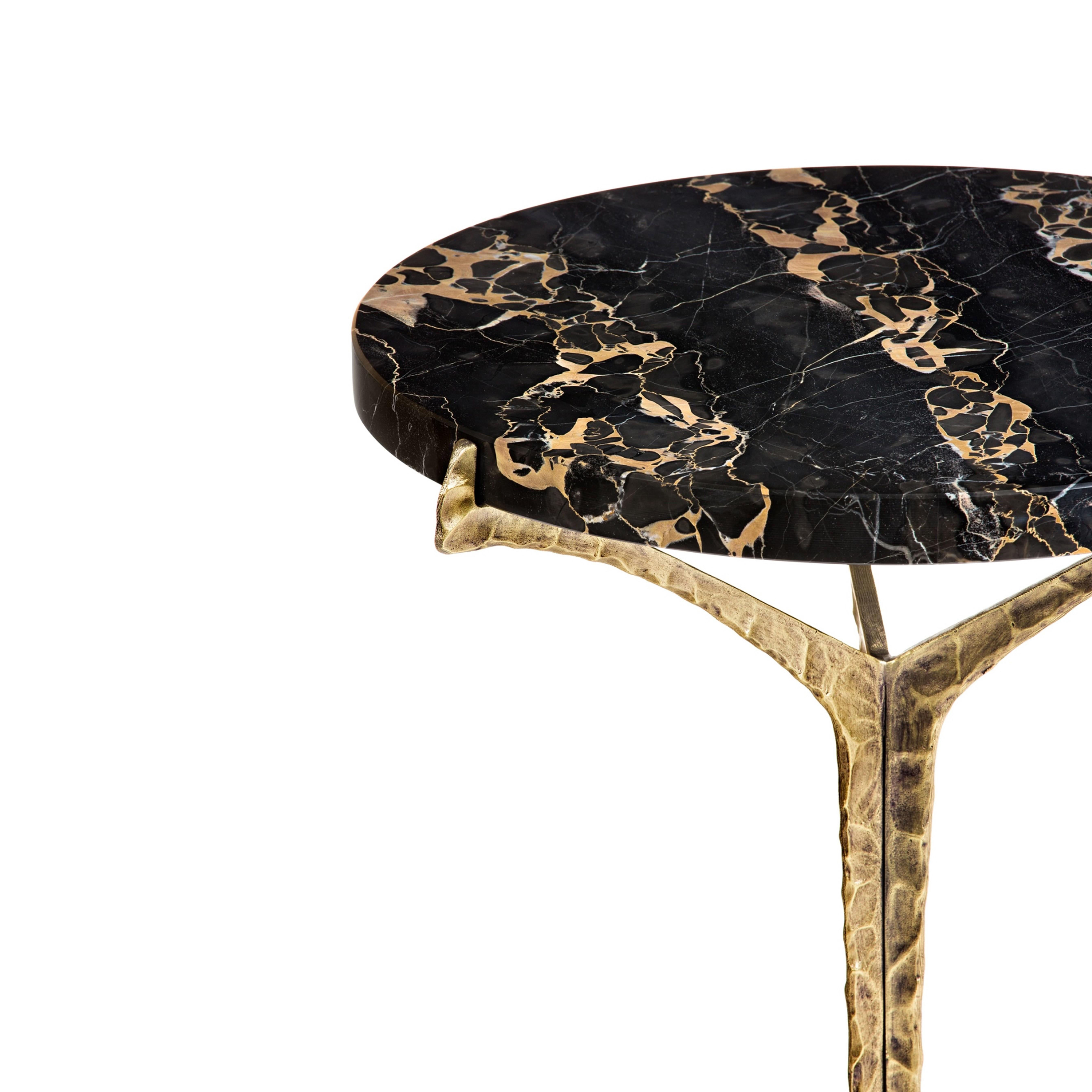 Modern Alentejo Side Table, Portoro & Brass, Insidherland by Joana Santos Barbosa For Sale