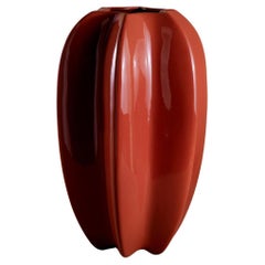 Vaso in ceramica Aleph Channeled Red di Marioni LAB