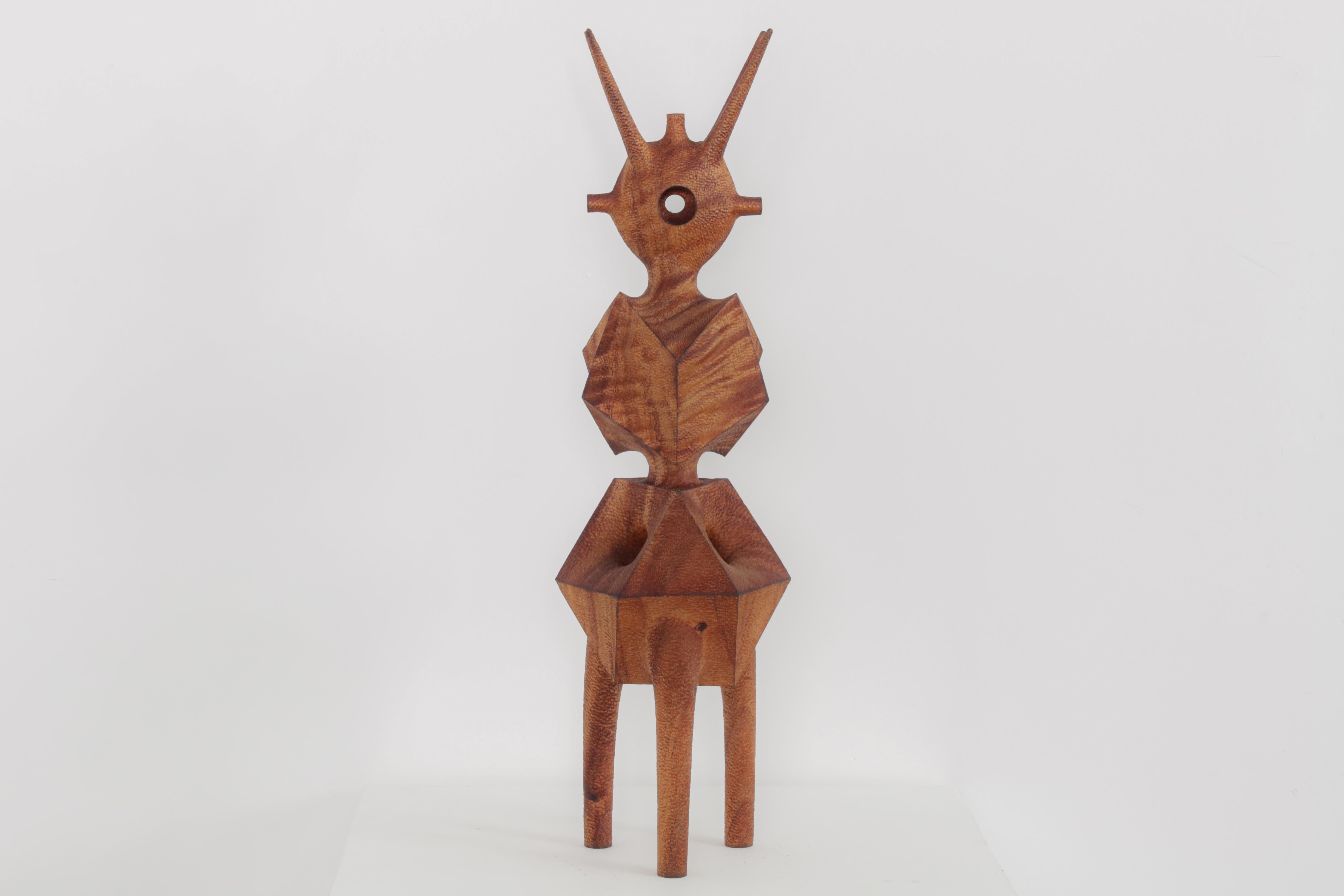 Aleph Geddis Abstract Sculpture - FUTURE PRIMITIVE TOTEM VARIATION