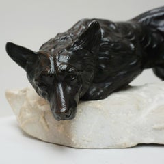 'Alert Fox' an Early 20th Century Bronze Sculpture by Bartelier